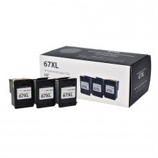HP67XL 3YM57AN RECYCLED BLACK INKJET CARTRIDGE (BOX CONTAINS 3 CARTRIDGE CASES AND 1 PRINTHEAD)