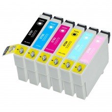 ENSEMBLE COMBO DE CARTOUCHE JET D'ENCRE EPSON T079 BK/C/M/Y/LC/LM XL COMPATIBLE NOIR/CYAN/MAGENTA/JAUNE/CYAN CLAIR/MAGENTA CLAIR